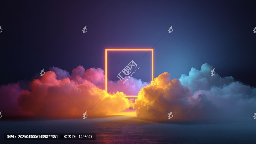 霓虹燈框夢(mèng)幻彩云圖