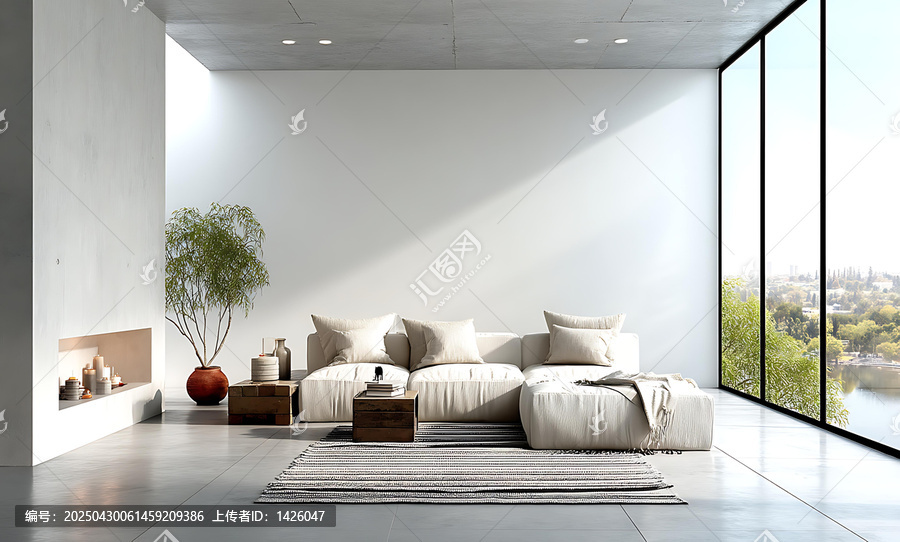 現(xiàn)代極簡(jiǎn)風(fēng)格客廳景觀