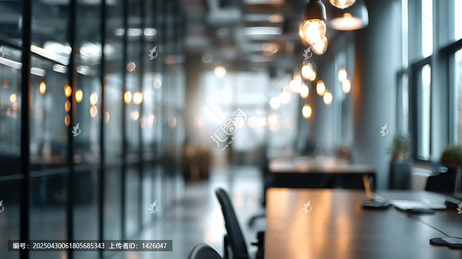 現(xiàn)代辦公室內(nèi)景模糊背景圖