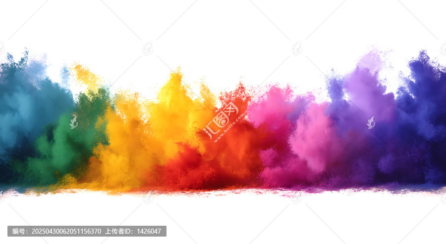 色彩粉末爆炸抽象背景圖
