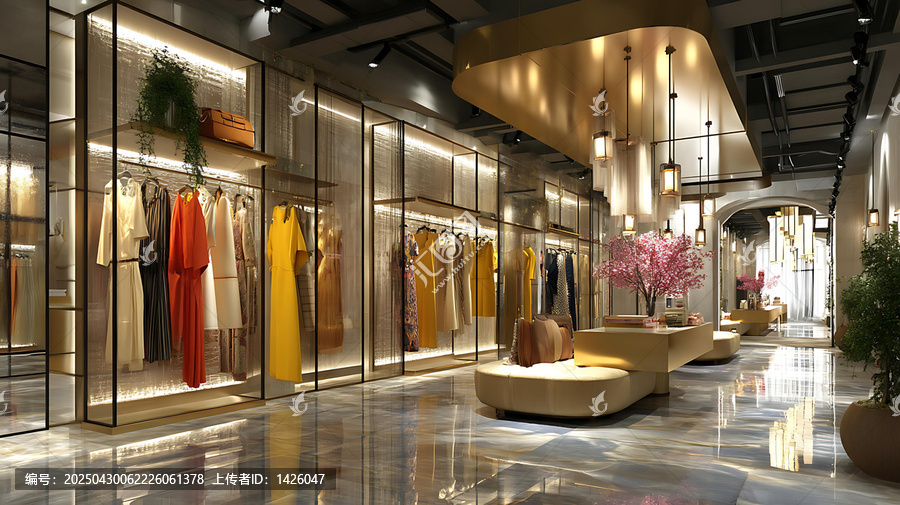 奢華時(shí)尚精品店內(nèi)部設(shè)計(jì)