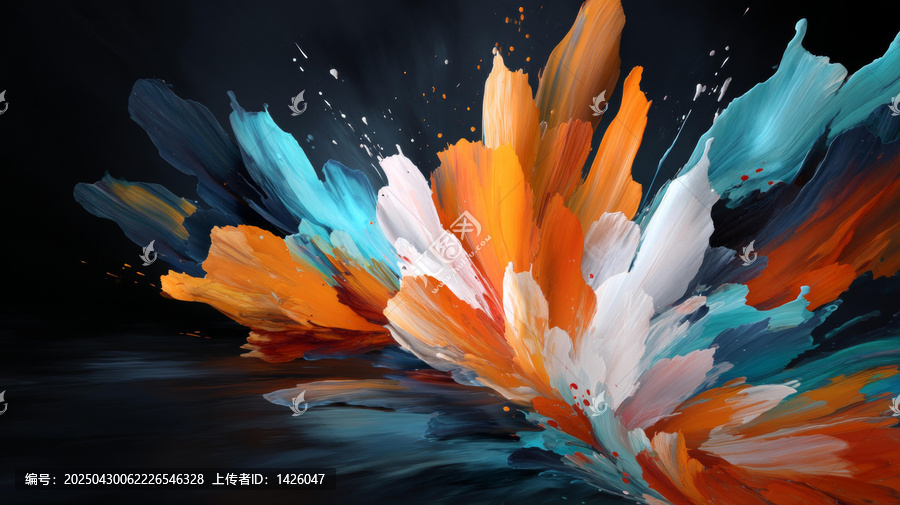 色彩爆炸抽象畫