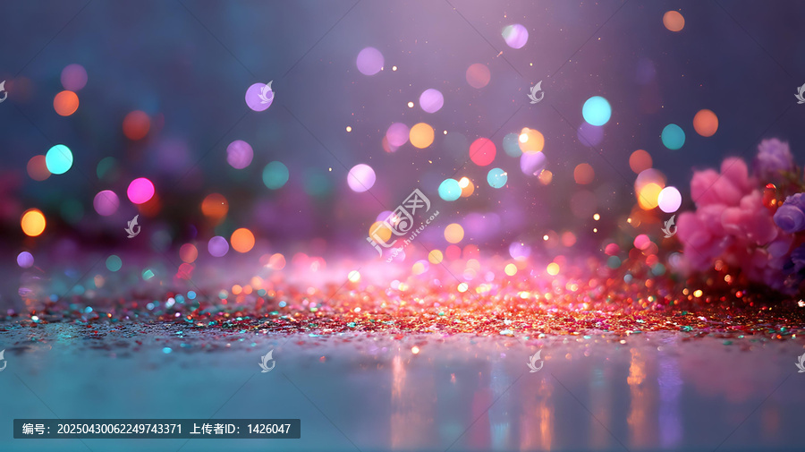 色彩閃光背景與光斑及花卉