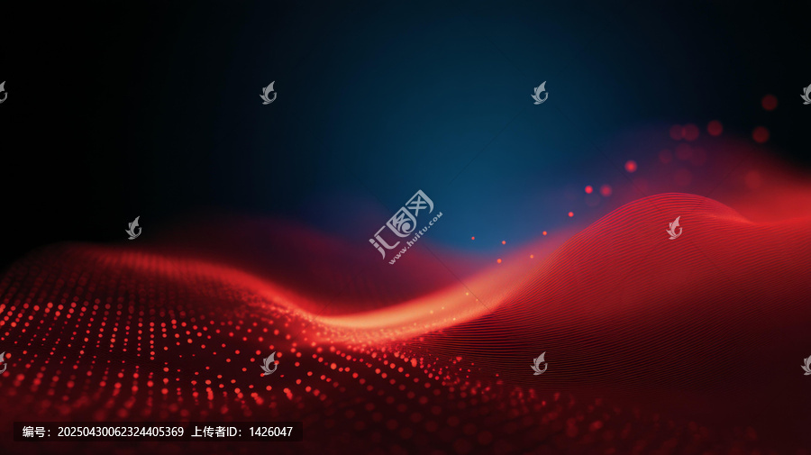 抽象紅色點(diǎn)狀波紋設(shè)計(jì)