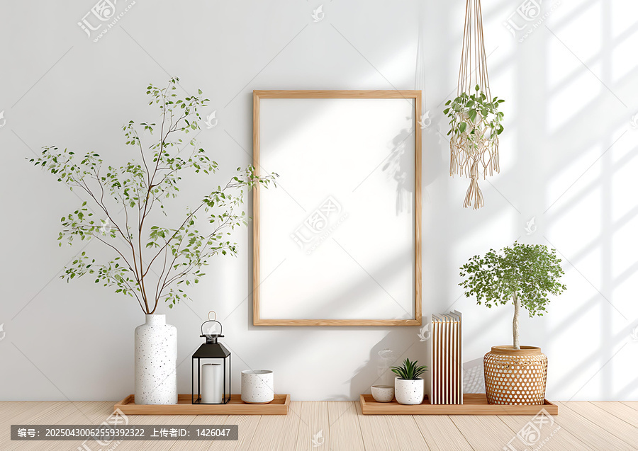 現(xiàn)代極簡(jiǎn)室內(nèi)植物擺設(shè)場(chǎng)景