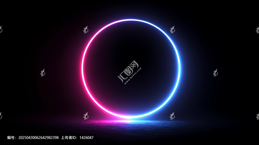 霓虹圓形抽象背景設(shè)計