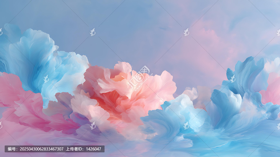 夢(mèng)幻色彩云朵抽象藝術(shù)