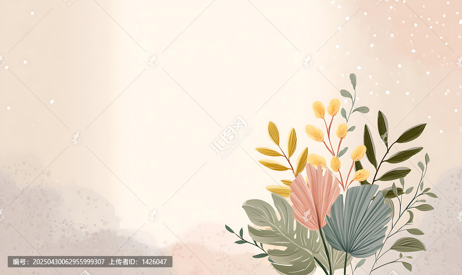 柔和花卉背景圖