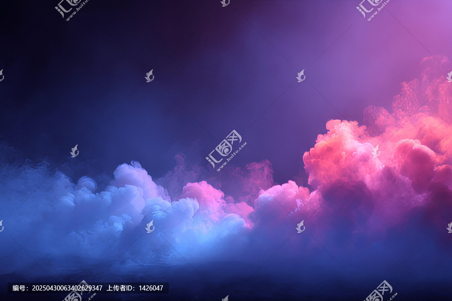夢幻彩色煙霧背景圖