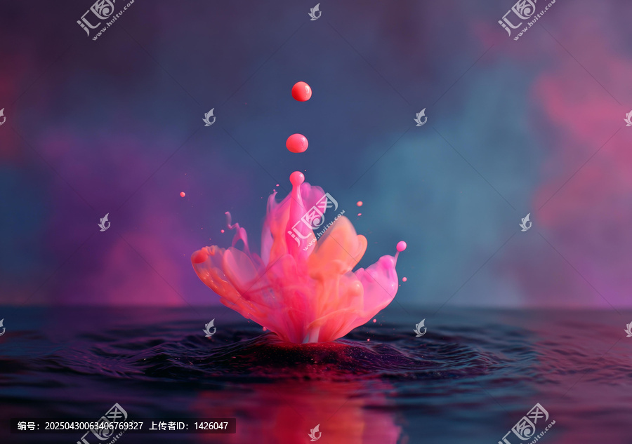 抽象色彩液體飛濺藝術