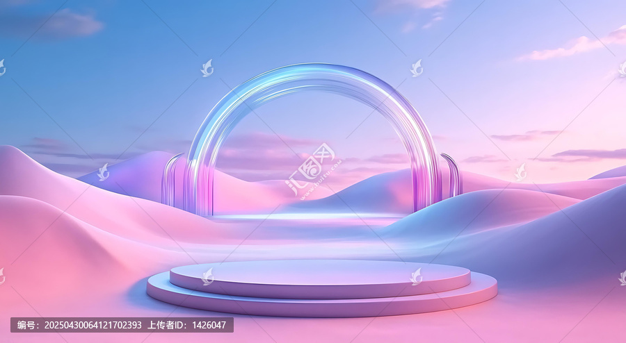 夢幻漸變色產(chǎn)品展示臺