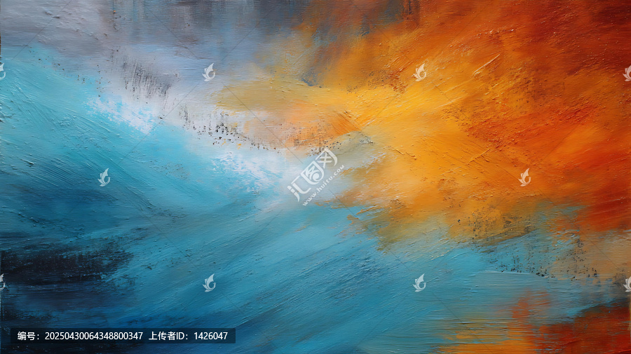 色彩斑斕的抽象波浪畫(huà)作