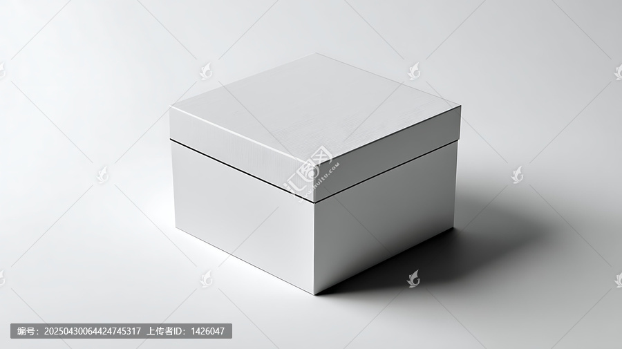 空白白色禮盒模型圖