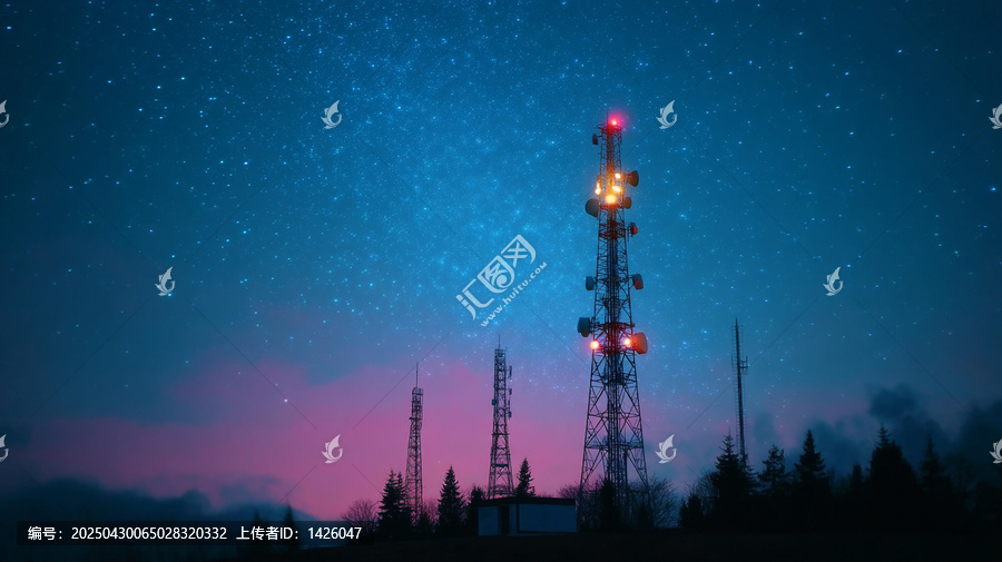 星空下的通訊塔