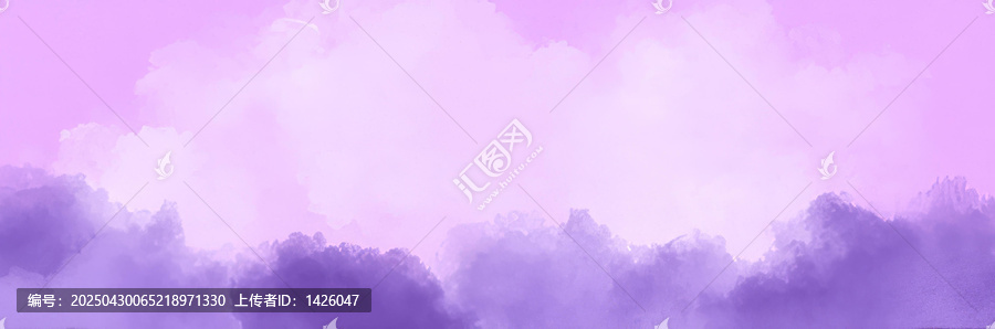 夢幻紫霞云彩背景圖