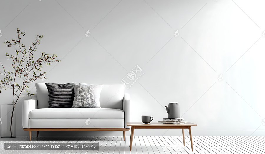 現(xiàn)代極簡風(fēng)格客廳場景
