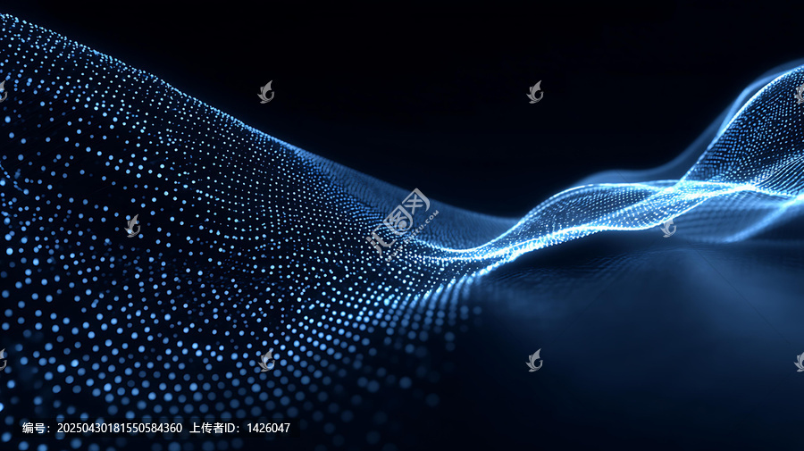 抽象數(shù)字波紋粒子背景圖