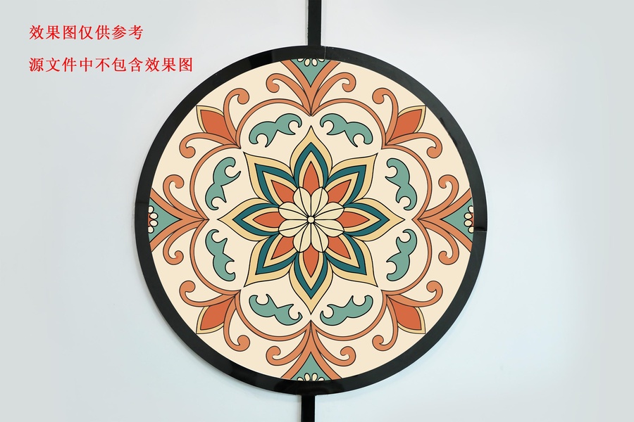 精美復(fù)古風(fēng)花卉幾何圖案