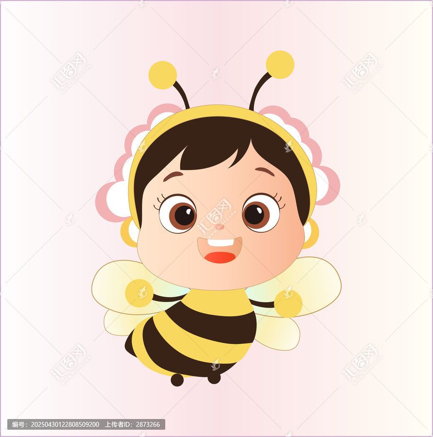 可愛小蜜蜂裝扮的萌娃
