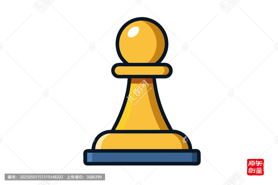 卡通風(fēng)格國際象棋棋子
