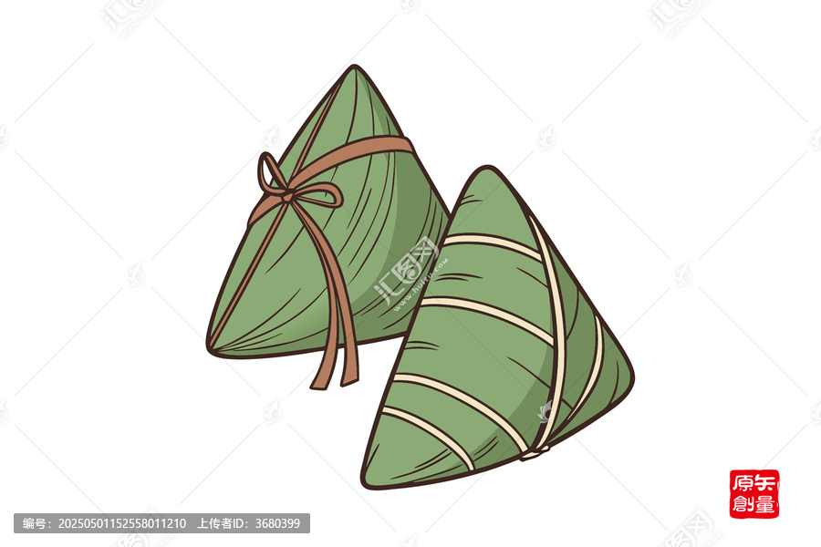 卡通風(fēng)格端午美味粽子