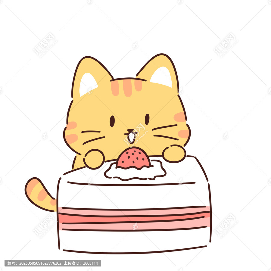 卡通蛋糕小貓