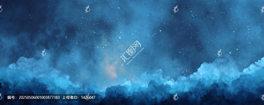 夢幻星空與抽象云彩