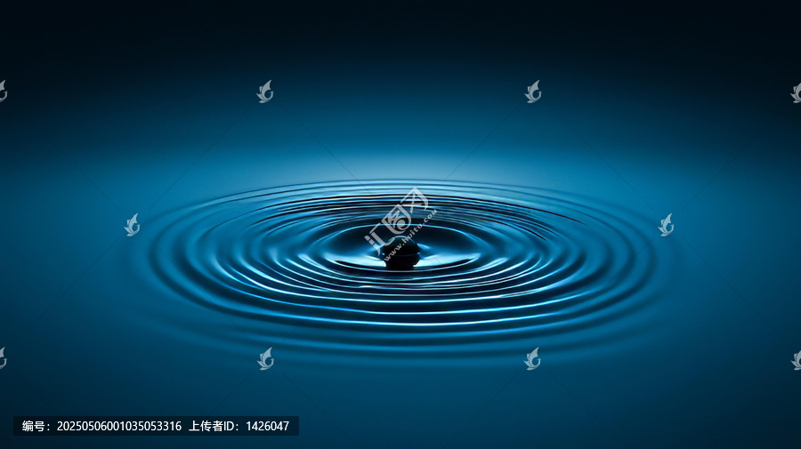 水滴漣漪抽象圖
