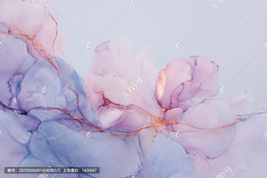 抽象水彩花卉藝術(shù)畫
