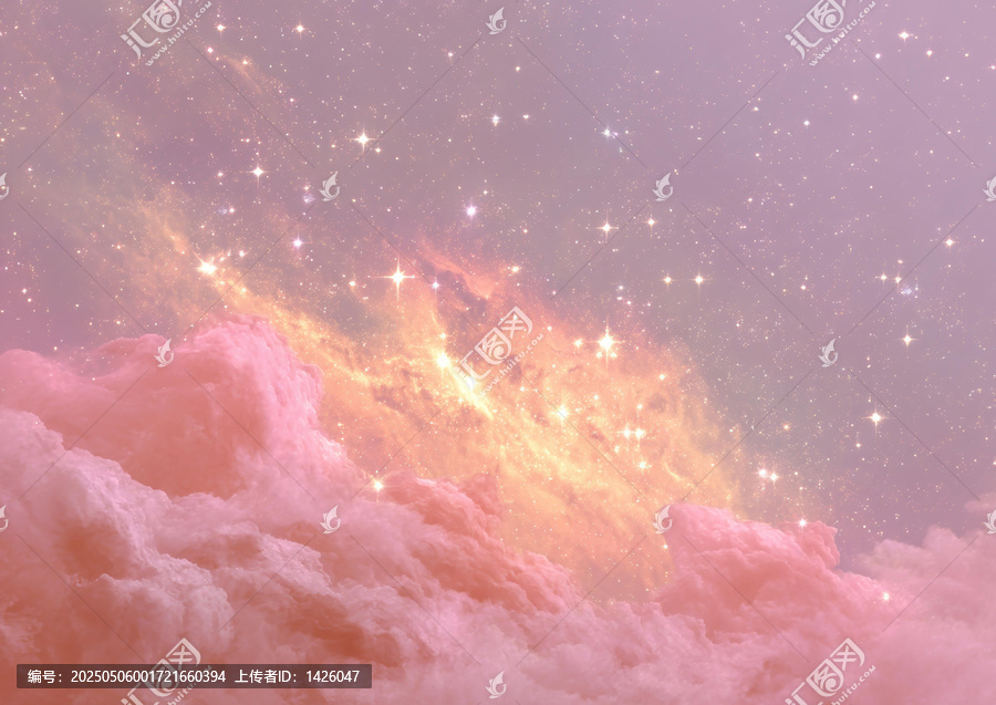 夢幻星云粉嫩云彩