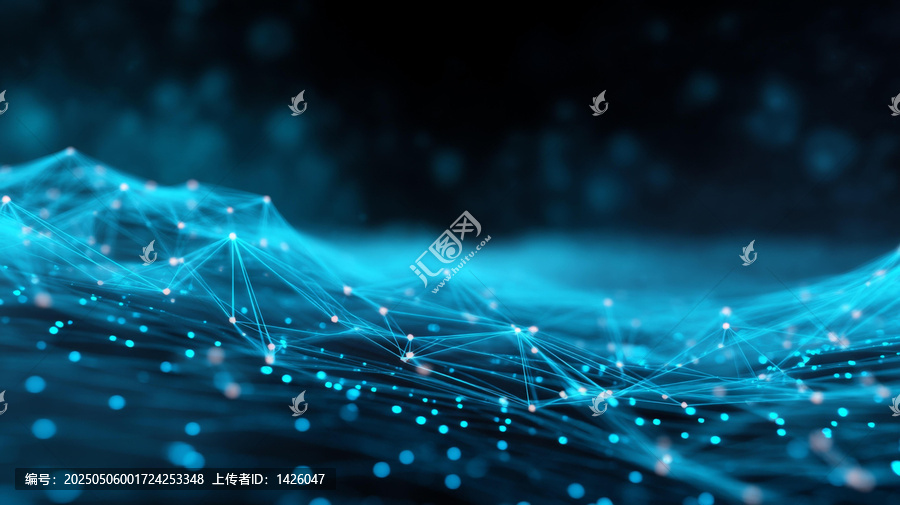 抽象數(shù)字網(wǎng)絡(luò)科技波紋背景圖