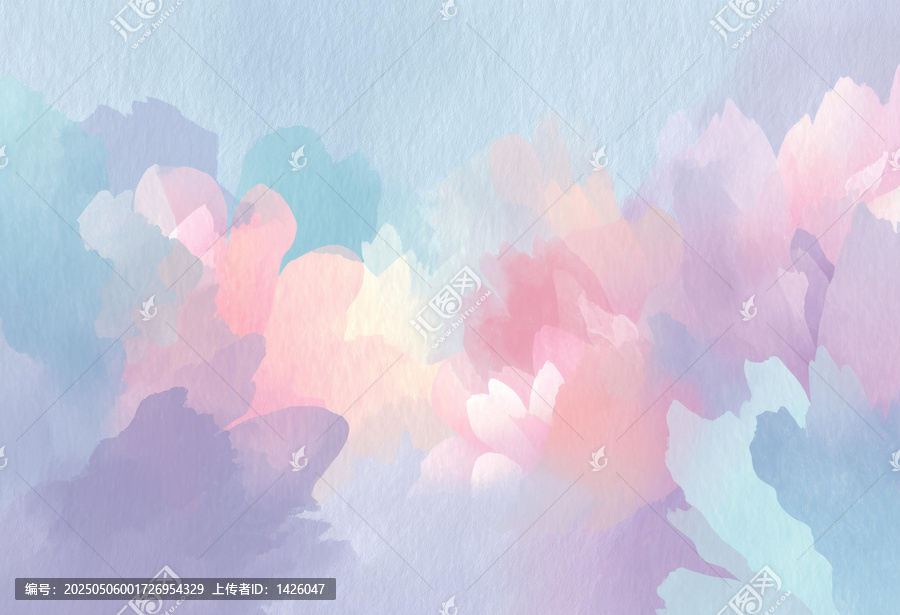 水彩花朵抽象背景圖