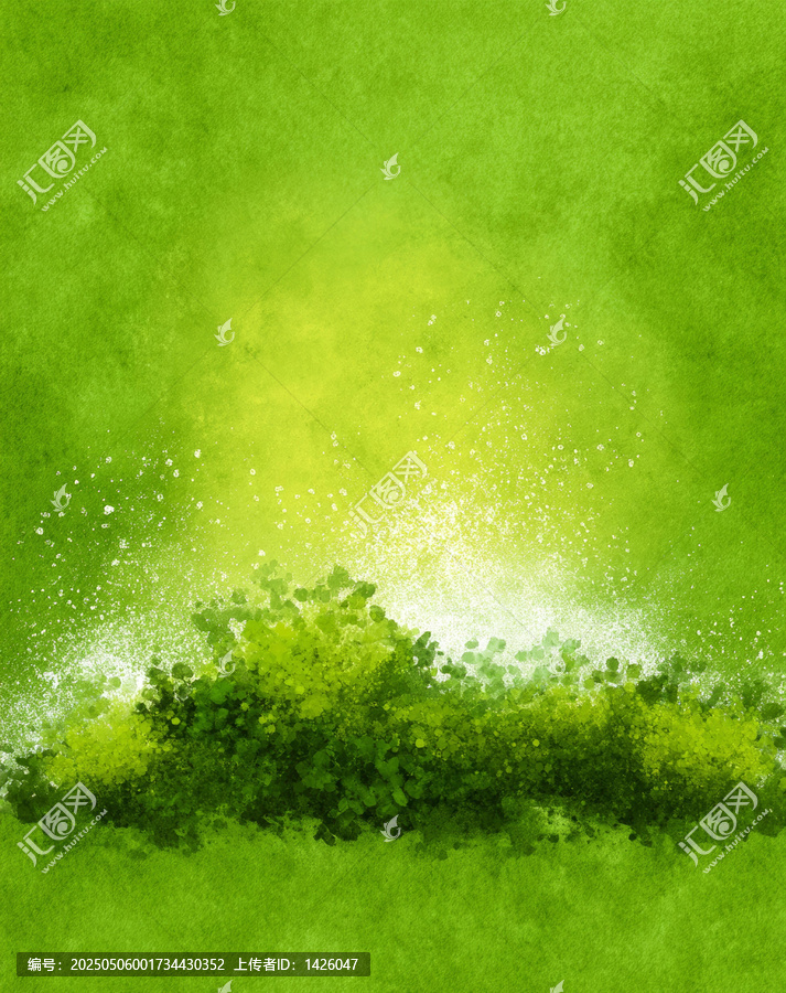 抽象綠色風(fēng)景畫