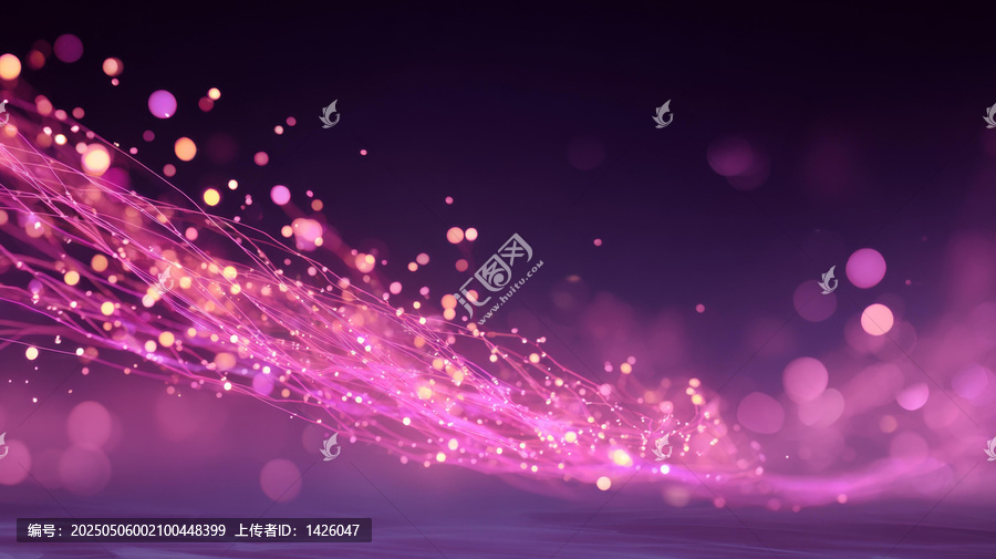 抽象粉紫色粒子流動(dòng)態(tài)設(shè)計(jì)圖