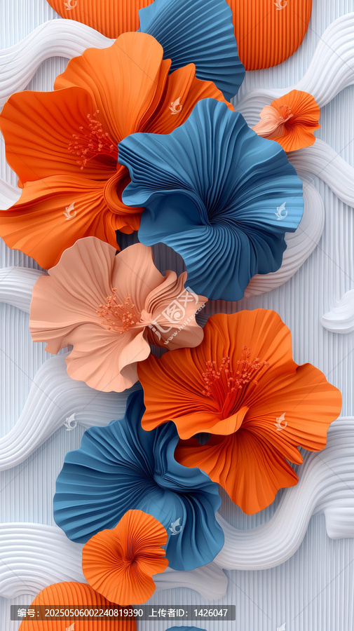 抽象花卉藝術(shù)設(shè)計圖