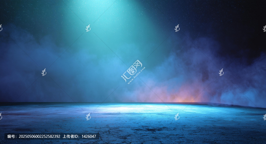 霓虹藍(lán)光抽象空曠背景圖