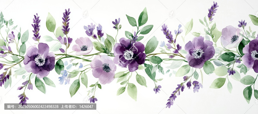 水彩花卉邊框設(shè)計(jì)