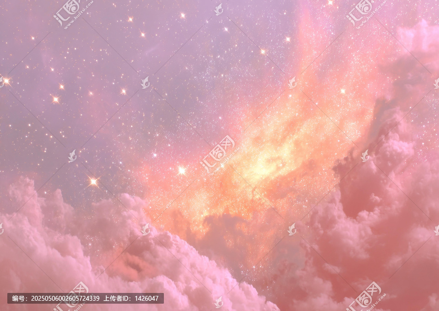 夢幻粉嫩星空云彩