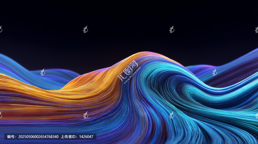 抽象彩色流淌線條背景設(shè)計