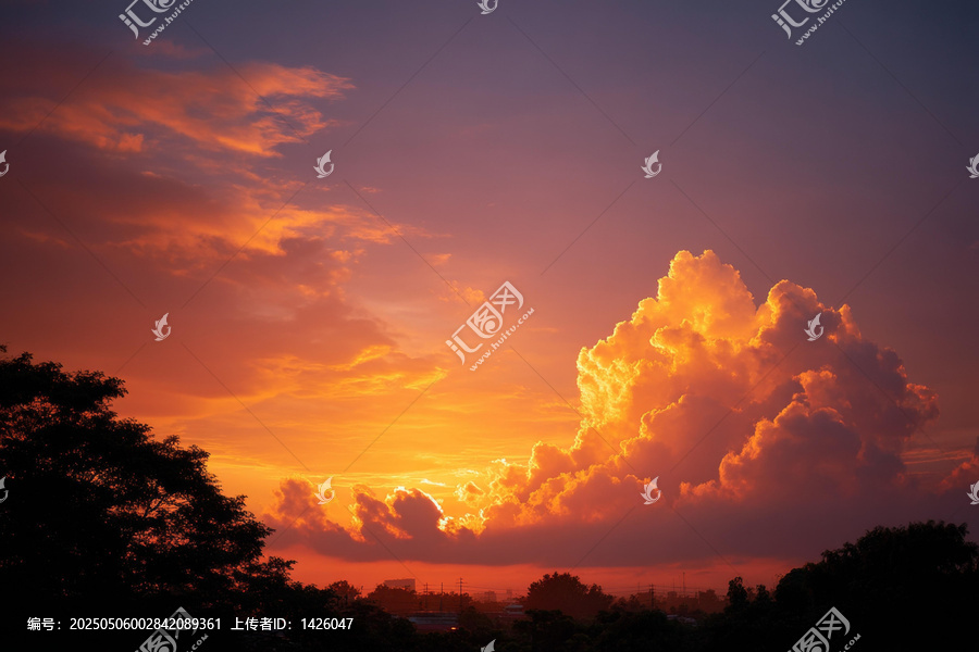壯麗的夕陽云彩