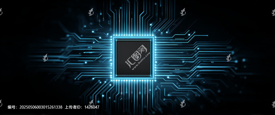 抽象電路板科技圖解