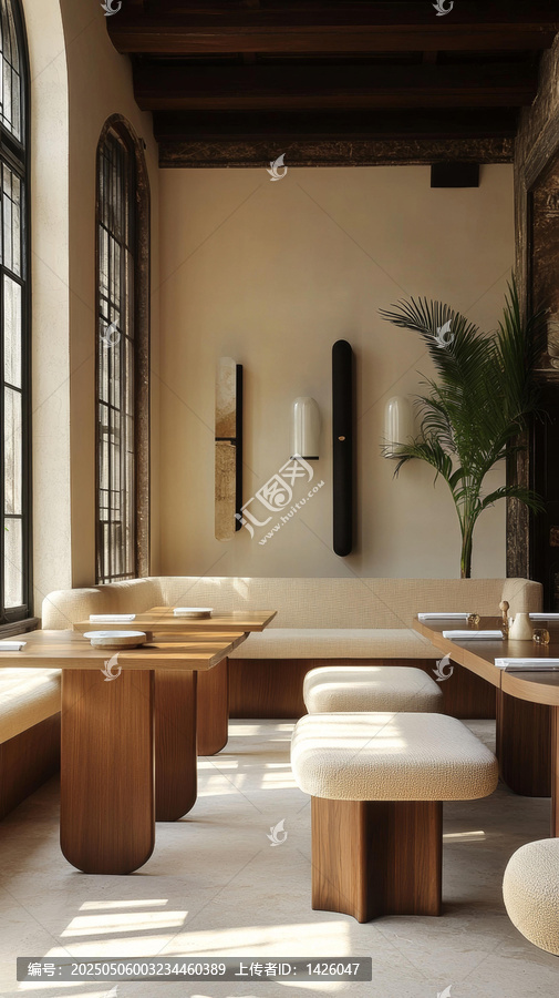 現代風格餐廳內景設計與木制家具