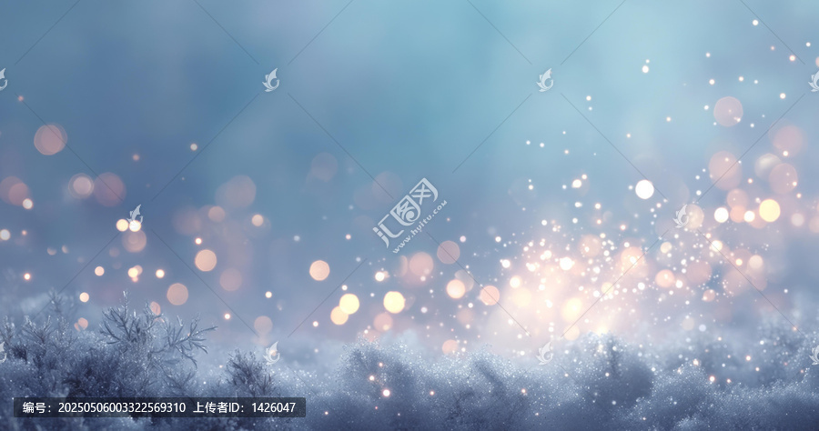 閃爍的燈光冬季夢幻背景