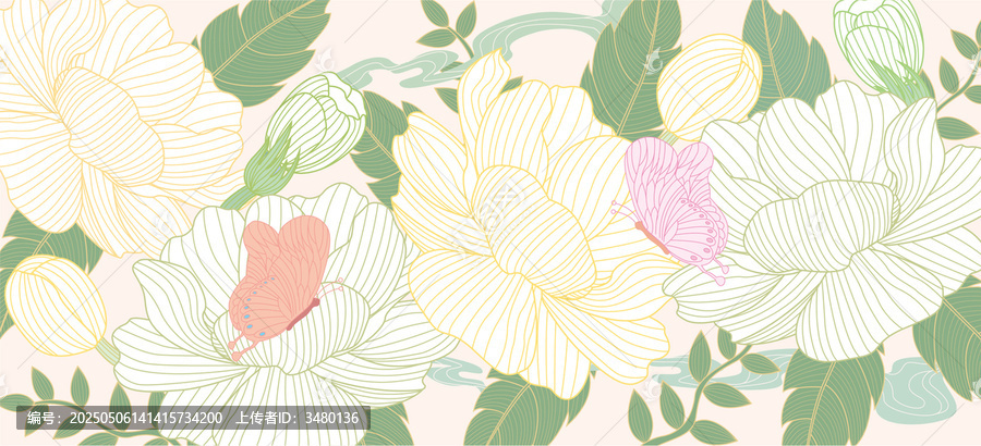 手繪茉莉花插畫