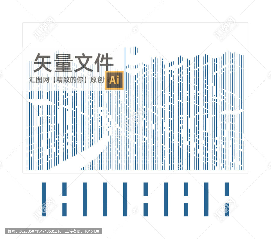 矢量長(zhǎng)短線條鏤空板