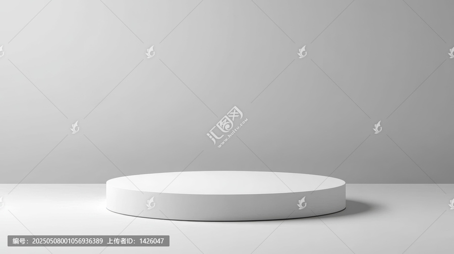 簡(jiǎn)約白色圓形展示臺(tái)