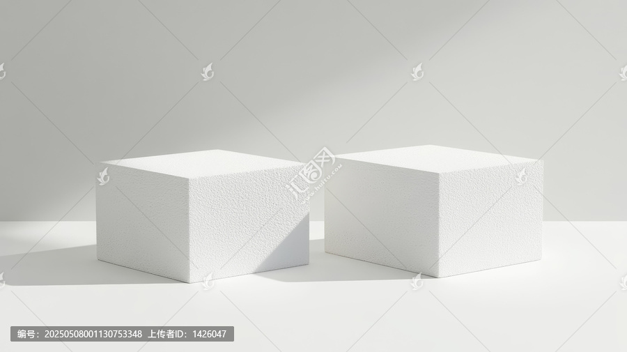 白色立方體展示臺簡約風(fēng)格