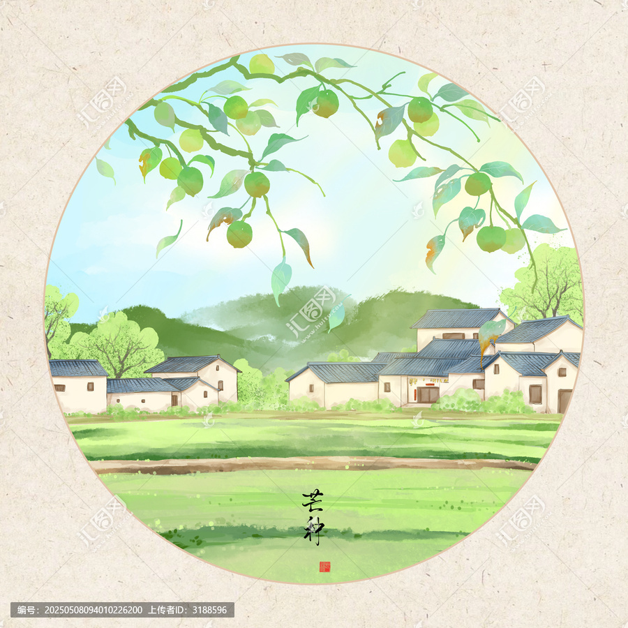芒種時(shí)節(jié)鄉(xiāng)村田園圖景