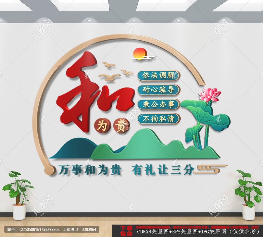豎版調(diào)解文化墻