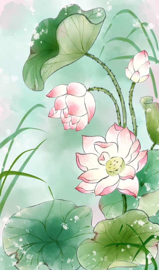 古風(fēng)荷花少女
